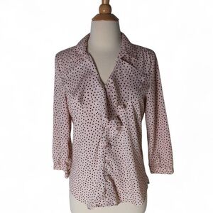 Karl Lagerfeld Pink Polka Dot Blouse